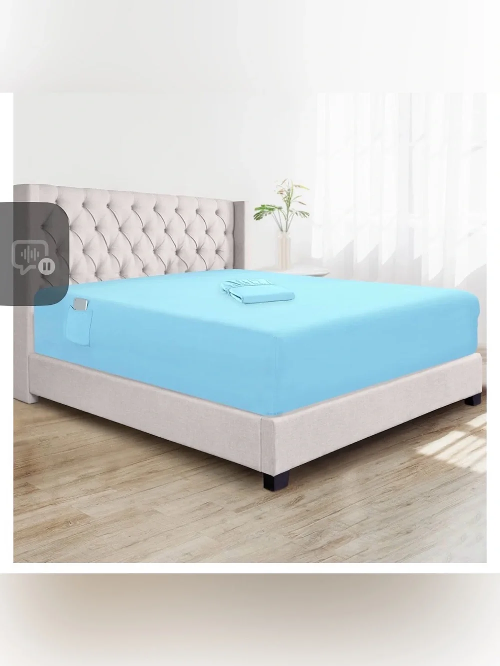 Light Blue Fitted Sheet Set - Soft Mattress Cover